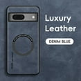 thumbnail image 1 of Mantto for Google Pixel 7 Case Compatible with MagSafe Charging, Vegan PU Leather Slim Classic Luxury Elegant Thin Drop Protection Protective Cover for Google Pixel 7, Blue, 1 of 9