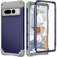 thumbnail image 1 of Mantto for Google Pixel 7 Pro Case, 3 in 1 Heavy Duty Rugged Hybrid Anti Slip Shockproof Hard PC Cover Soft Silicone Bumper Non-Slip Protective Phone Case Cover for Google Pixel 7 Pro, Darkblue, 1 of 7