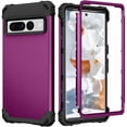 thumbnail image 1 of Mantto for Google Pixel 7 Pro Case, 3 in 1 Heavy Duty Rugged Hybrid Anti Slip Shockproof Hard PC Cover Soft Silicone Bumper Non-Slip Protective Phone Case Cover for Google Pixel 7 Pro, Purple, 1 of 7