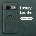 thumbnail image 1 of Mantto for Google Pixel 7 Pro Case Compatible with MagSafe Charging, Vegan PU Leather Slim Classic Luxury Elegant Thin Drop Protection Protective Cover for Google Pixel 7 Pro, Green, 1 of 9