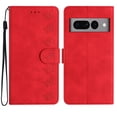 thumbnail image 1 of Mantto for Google Pixel 7 Pro Wallet Case with Credit Card Holder Wrist Hand Strap Cover, Butterfly Pattern PU Leather TPU Shockproof Anti-Scratches Exquisite Flip Case for Google Pixel 7 Pro, Red, 1 of 9