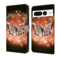 thumbnail image 1 of Mantto for Google Pixel 7 Pro Wallet Case for Women Men,Fashion Painted Pattern PU Leather Magnetic Clasp Flip Protective Case with Kickstand Credit Card Slots Phone Case,Crystal Butterfly, 1 of 8