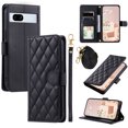 thumbnail image 1 of Mantto for Google Pixel 7a Wallet Case with Detachable Wrist Strap & Shoulder Strap,Shockproof Luxury PU Leather Purse Credit Card Slots Magnetic Flip Kickstand Crossbody Phone Case, Black, 1 of 8