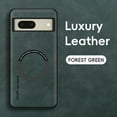 thumbnail image 1 of Mantto for Google Pixel 8 Case Compatible with MagSafe Charging, Vegan PU Leather Slim Classic Luxury Elegant Thin Drop Protection Protective Cover for Google Pixel 8, Green, 1 of 9