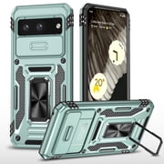Mantto for Google Pixel 8 Case with Kickstand, [Military Grade] Built-in 360° Rotate Ring Kickstand Magnetic Protection Cover Case for Google Pixel 8,Darkgreen