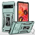 thumbnail image 1 of Mantto for Google Pixel 9 / 9 Pro Case with Kickstand, [Military Grade] Built-in 360° Rotate Ring Kickstand Magnetic Protection Cover Case for Google Pixel 9 / 9 Pro, Green, 1 of 7