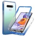 thumbnail image 1 of Mantto LG Stylo 6 Case, Front & Back 360 degree Full Body Protective Gradient Color Bumper Shockproof Slim Hybrid Back Soft Silicone Rubber TPU Bumper Clear Phone Case for LG Stylo 6 Case - Blue, 1 of 8
