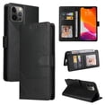 thumbnail image 1 of Mantto Leather Wallet Case For iPhone 12 Pro Max, Magnetic Buckle Flip Folio Cover with Card Holder Kickstand Shockproof Protective Case Cover, For iPhone 12 Pro Max,Black, 1 of 6