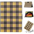 thumbnail image 1 of Mantto for Lenovo Tab P11 11" TB-J606F TB-J606X Case Shockproof TPU Back Shell Grid Pattern Leather Flip Stand Case Full Body Protection Cover, Yellow, 1 of 8