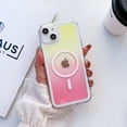 thumbnail image 1 of Mantto Magnetic Case for Apple iPhone 14 6.1 Inch,Compatible with MagSafe Charging,Shockproof Stylish Two-color Gradient Clear Anti-Scratch Lightweight Ultra Thin Phone Case Cover,Pink + Yellow, 1 of 10