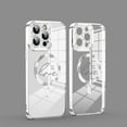 thumbnail image 1 of Mantto Magnetic Case for iPhone 11 Electroplated Crystal Clear Case, Love Pattern Sparkle Shockproof Phone Cover Compatible with MagSafe Wireless Charging, Silver, 1 of 7