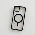 thumbnail image 1 of Mantto Magnetic Case for iPhone 12 6.1 inch,Compatible with MagSafe Charging,Shockproof Anti-scratch Protective Case Matte Ultra Thin Acrylic Back Transparent Phone Case,Black, 1 of 8