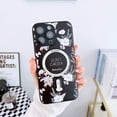 thumbnail image 1 of Mantto Magnetic Case for iPhone 12 Compatible with MagSafe Rubber Silicone Flower Embossed Floral Luxury Patterned Thin Fit Anti-Scratch Shokcproof Cover For iPhone 12, Black, 1 of 9