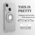 thumbnail image 1 of Mantto Magnetic Case for iPhone 15 with Invisible Kickstand [Compatible with MagSafe Charging],Drop Protection Magnetic Car Mount Camera Lens Protection Logo View Slim Phone Case,Silver, 1 of 7