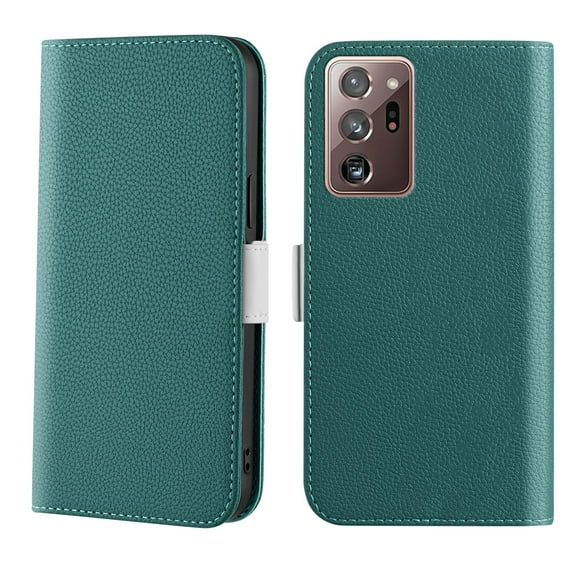 Mantto Magnetic Flip Wallet Case For Samsung Galaxy Note 20 Ultra,Luxury 360 Protection Shockproof Soft TPU and Folio PU Leather Card Stand Phone Cover.For Samsung Galaxy Note 20 Ultra,Green