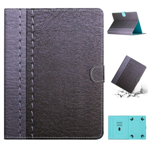 Mantto Multicolor Tablet Case Compatible with 9-10.1 inch Tablet Case,Folio PU Leather  With kickstand Shockproof for Table Case 9-10.1 inch,Gray