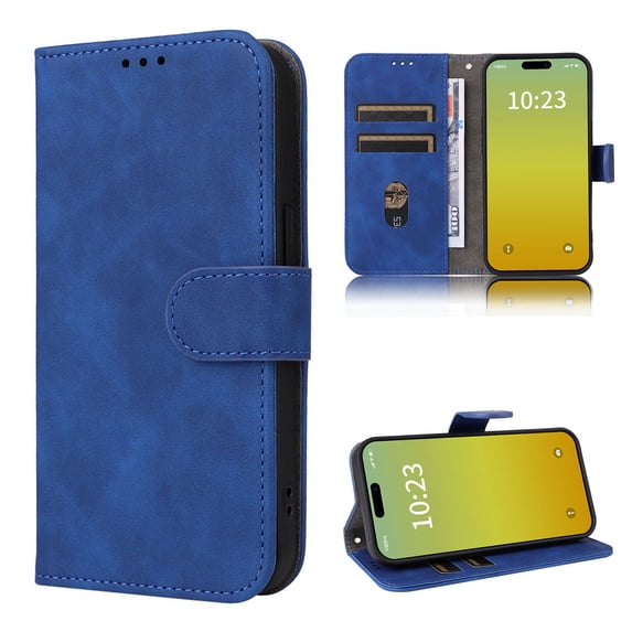 Mantto for OnePlus Ace 3 5G / 12R Case, Classic PU Leather Magnetic Shockproof Protective Stand Flip Wallet Case Cover with Card Holder for OnePlus Ace 3 5G / 12R Phone Case,Blue