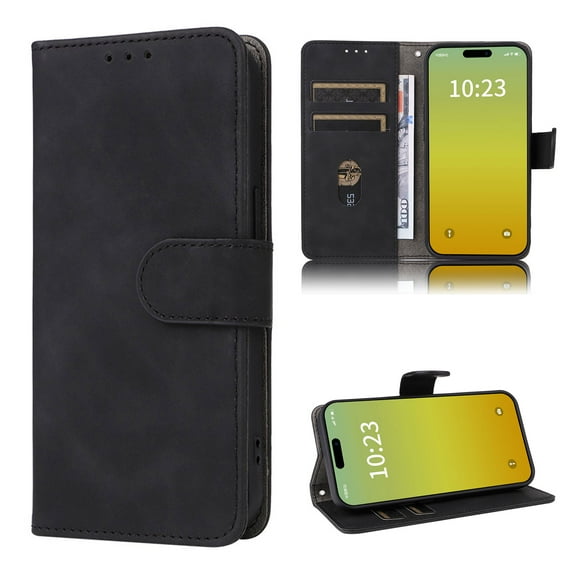 Mantto for OnePlus Ace 3 5G / 12R Case, Classic PU Leather Magnetic Shockproof Protective Stand Flip Wallet Case Cover with Card Holder for OnePlus Ace 3 5G / 12R Phone Case,Black