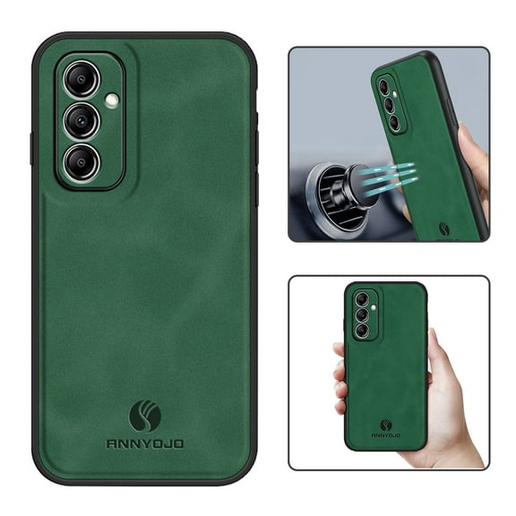 Mantto PU Leather Case for Samsung Galaxy A25 5G,Retro Premium Luxury Slim Soft Non-Slip Grip Flexible Bumper Shockproof Full Body Protective Cover Phone Cases For Samsung Galaxy A25 5G,Darkgreen