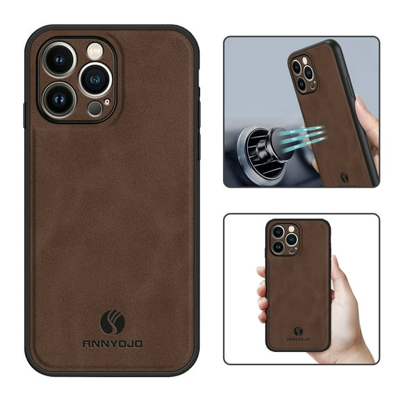 Mantto PU Leather Case for iPhone 12 Pro,Retro Premium Luxury Slim Soft Non-Slip Grip Flexible Bumper Shockproof Full Body Protective Cover Phone Cases For iPhone 12 Pro, Brown