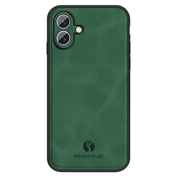 Mantto PU Leather Case for iPhone 16 Plus,Retro Premium Luxury Slim Soft Non-Slip Grip Flexible Bumper Shockproof Full Body Protective Cover Phone Cases For iPhone 16 Plus,Darkgreen