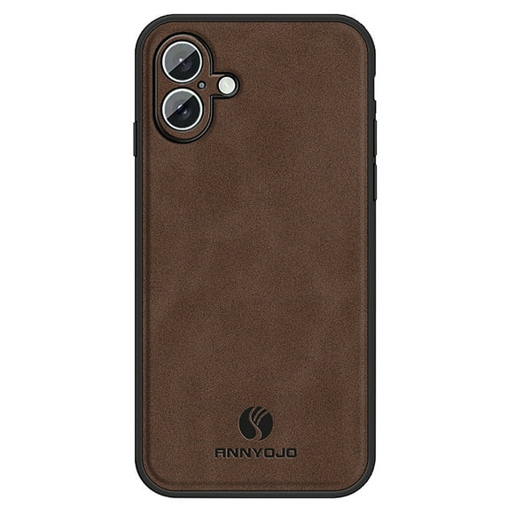 Mantto PU Leather Case for iPhone 16 Plus,Retro Premium Luxury Slim Soft Non-Slip Grip Flexible Bumper Shockproof Full Body Protective Cover Phone Cases For iPhone 16 Plus,Brown