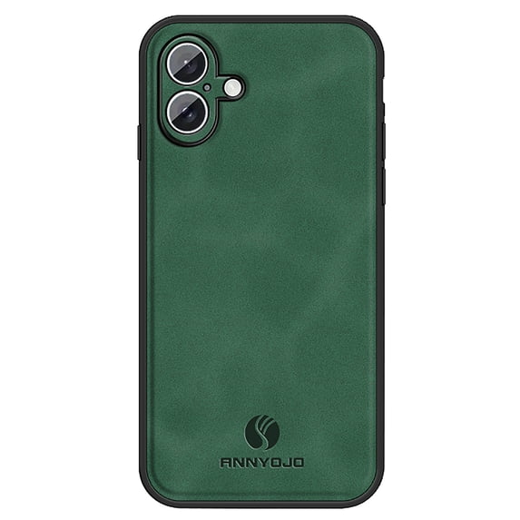 Mantto PU Leather Case for iPhone 16,Retro Premium Luxury Slim Soft Non-Slip Grip Flexible Bumper Shockproof Full Body Protective Cover Phone Cases For iPhone 16,Darkgreen