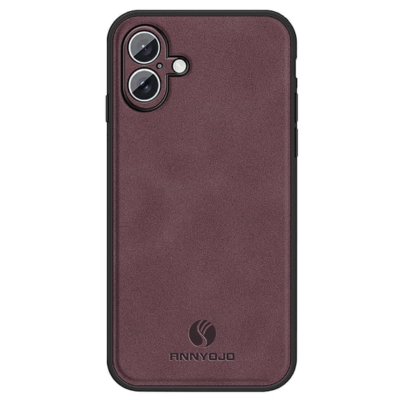 Mantto PU Leather Case for iPhone 16,Retro Premium Luxury Slim Soft Non-Slip Grip Flexible Bumper Shockproof Full Body Protective Cover Phone Cases For iPhone 16,Winered