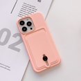 thumbnail image 1 of Mantto Phone Case for iPhone 7 / 8 / SE 2020 / SE 2022 with Card Holder Soft Liquid Silicone Credit Card Slot Holder Shockproof Anti-Scratch TPU Rubber Protective Wallet Slim Cover, Lightpink, 1 of 8