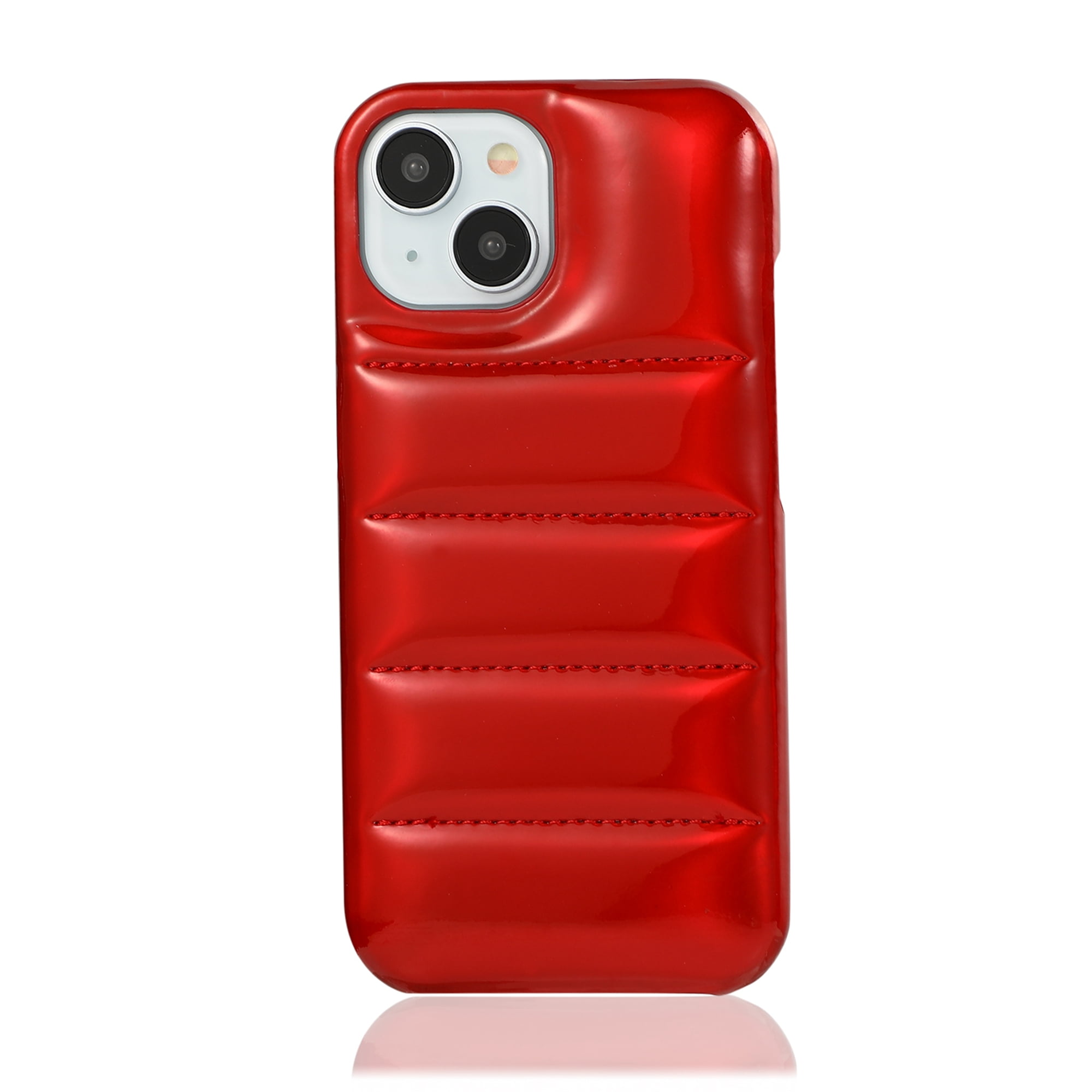 Mantto Puffer Phone Case for iPhone 15 Pro, Laser Glossy Down