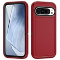 thumbnail image 1 of Mantto Rugged Case for Google Pixel 9 / 9 Pro, Heavy Duty Military Grade Protective Cover, Triple-Layers Protective Shockproof Non-Slip Design Phone Case for Google Pixel 9 / 9 Pro, Red, 1 of 8