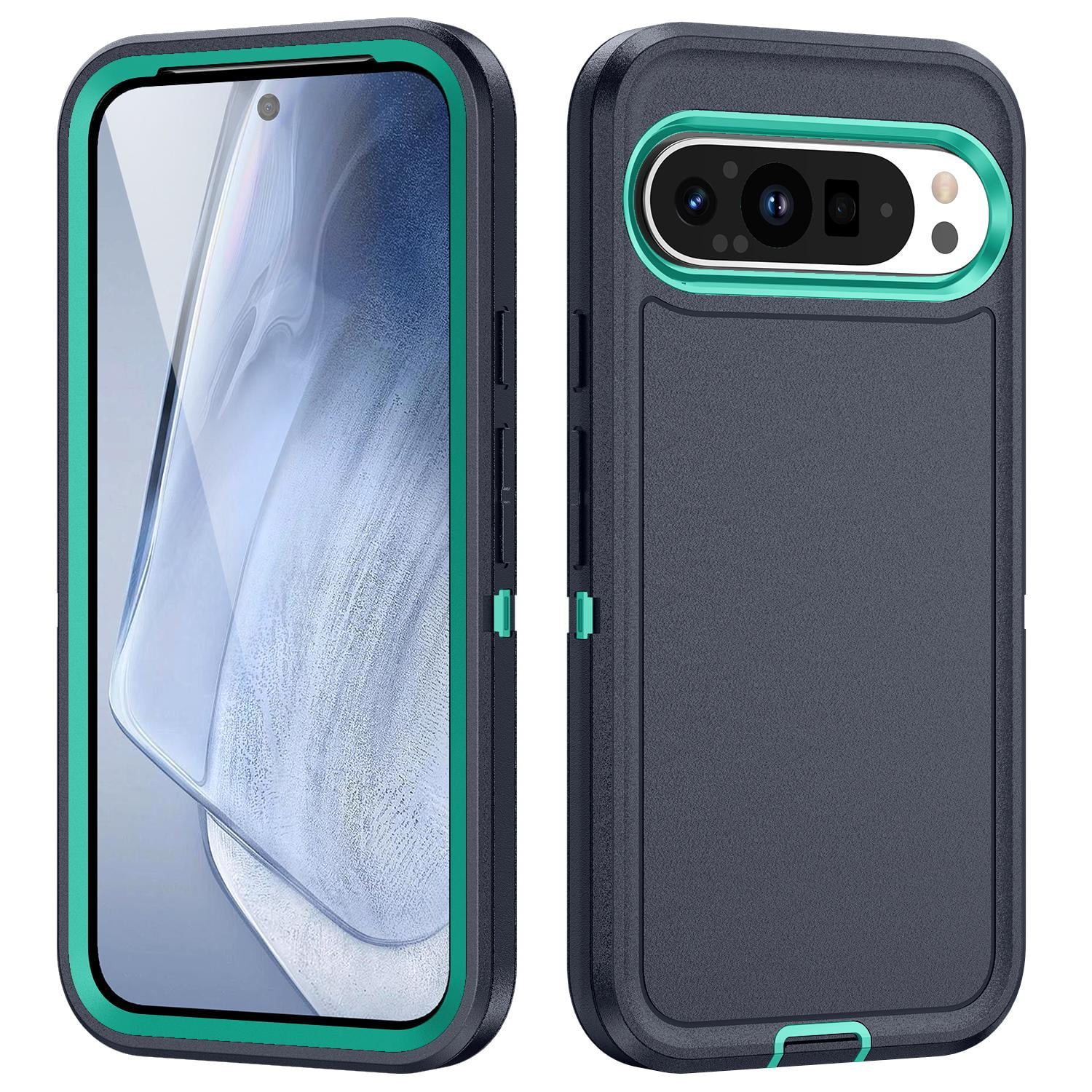 Mantto Rugged Case for Google Pixel 9 / 9 Pro, Heavy Duty Military Grade Protective Cover