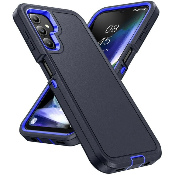 Mantto Rugged Case for Samsung Galaxy S23 FE, Heavy Duty Military Grade Protective Cover, Triple-Layers Drop Resistant Shockproof Non-Slip Design Phone Case for Samsung Galaxy S23 FE, Navy Blue