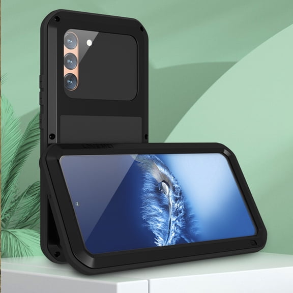 Mantto Samsung A32 5G Cover Metal Bumper Silicone Case Galaxy A32 5G Case Built-in Screen Protector Gorilla Glass Hybrid Military Shockproof Heavy Duty Rugged For Samsung Galaxy A32 5G, Black