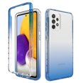 thumbnail image 1 of Mantto Samsung A52 Case 5G/4G, Full Body Clear Protection Case - Shock Proof edges Slim Hybrid Back Silicone Rubber TPU Bumper Gradient Phone Case for Samsung Galaxy A52 5G/4G - Blue, 1 of 8