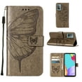 thumbnail image 1 of Mantto Samsung A52 Case, Magnetic Folio Butterfly Patterned Wallet Case, PU Leather with Wrist Strap Credit Card Holder Slots Kickstand Protective Cover For Samsung Galaxy A52, Gray, 1 of 10