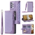 thumbnail image 1 of Mantto for Samsung A53 5G, PU Leather Crossbody Case Purse Zipper Pocket Folio Card Slots Wallet Kickstand Phone Case with Shoulder Strap & Wrist Strap For Samsung Galaxy A53 5G,
Purple, 1 of 12
