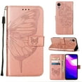 thumbnail image 1 of Mantto Samsung Galaxy A03 Core Case, Magnetic Folio Butterfly Embossed Wallet Case, Premium Leather Wrist Strap Credit Card Holder Slots Kickstand Shockproof Cover For Samsung Galaxy A03 Core,Rosegold, 1 of 6