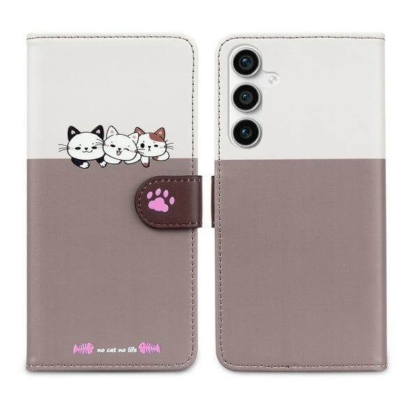 Mantto for Samsung Galaxy A05S Wallet Case with Wrist Strap,Cute Animal Pattern PU Leather Magnetic Clasp Folio Flip Kickstand Credit Card Slots & Cash Pocket Shockproof Slim Phone Case, Gray