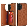 thumbnail image 1 of Mantto for Samsung Galaxy A13 5G Back Wallet Case, Card Slots Holder RFID Blocking Luxury PU Leather Shockproof Cover, Double Magnetic Buttons Kickstand Case,Brown, 1 of 7