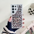 thumbnail image 1 of Mantto for Samsung Galaxy A14 5G Case, Cute Leopard / Cow Print / Lines Fashion Design Glitter Diamond Ring Kickstand Cover for Women Girls, Shockproof Durable TPU Transparent Slim Phone Case,C, 1 of 9