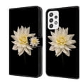 thumbnail image 1 of Mantto for Samsung Galaxy A23 5G Wallet Case for Women Men,Fashion Painted Pattern PU Leather Magnetic Clasp Flip Protective Case with Kickstand Card Slots Phone Case,White Flower, 1 of 8