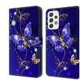 thumbnail image 1 of Mantto for Samsung Galaxy A23 5G Wallet Case for Women Men,Fashion Painted Pattern PU Leather Magnetic Clasp Flip Protective Case with Kickstand Card Slots Phone Case,Diamond Butterflies, 1 of 8