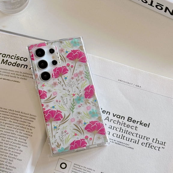 Mantto for Samsung Galaxy A35 Case, Cute Pretty Flower Phone Case for Women Girls, Anti-Scratch Floral Pattern Design Slim Fit Soft TPU Bumper Shockproof Protective Rubber Cover, Rose Flower