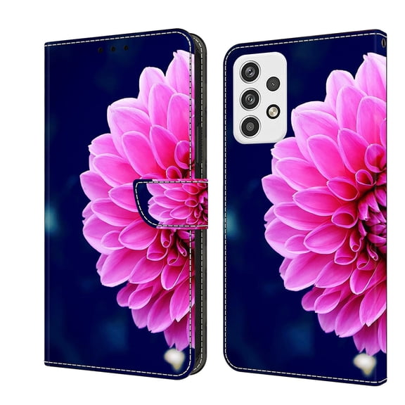 Mantto for Samsung Galaxy A53 5G Wallet Case for Women Men,Fashion Painted Pattern PU Leather Magnetic Clasp Flip Protective Case with Kickstand Card Slots Phone Case,Pink Petals