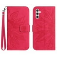 thumbnail image 1 of Mantto for Samsung Galaxy A54 5G 6.4 inch Wallet Case with Wrist Strap,Stylish Sunflower Embossed PU Leather Shockproof Protective Magnetic Flip Stand Card Slots Protective Phone Cover,Rose, 1 of 11