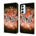 thumbnail image 1 of Mantto for Samsung Galaxy A54 5G Wallet Case for Women Men,Fashion Painted Pattern PU Leather Magnetic Clasp Flip Protective Case with Kickstand Card Slots Phone Case,Crystal Butterfly, 1 of 8
