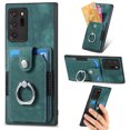 thumbnail image 1 of Mantto for Samsung Galaxy Note 20 Ultra Back Wallet Case,with Elastic Card Holder,Shockproof PU Leather 360° Rotation Ring Kickstand Support Magnetic Car Mount Phone Case for Women Men,Green, 1 of 6