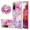 thumbnail image 1 of Mantto For Samsung Galaxy S20 FE Case,Ring Holder Stand Marble Pattern 3 in 1 Rugged Shockproof Hybrid Hard PC Soft Rubber Bumper Drop Protective Girls Women Boy Men Phone Cases,Pink, 1 of 6