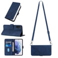 thumbnail image 1 of Mantto for Samsung Galaxy S21 FE 5G 6.4 inch Crossbody Phone Case with Shoulder Strap,Magnetic Closure Folio Kickstand Card Slots Premium PU Leather Full Protection Shockproof Cover,Blue, 1 of 8